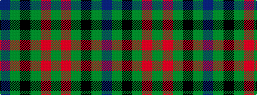 idealised woven sample of pattern BGKGRG