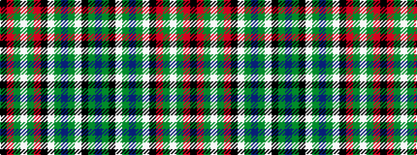 idealised woven sample of pattern BGKWGBGWKRGWGRK