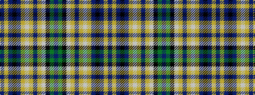 idealised woven sample of pattern BGKWYBYWYBKBYB