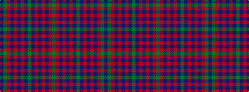 idealised woven sample of pattern BGRBRBRBGBRBRBRG