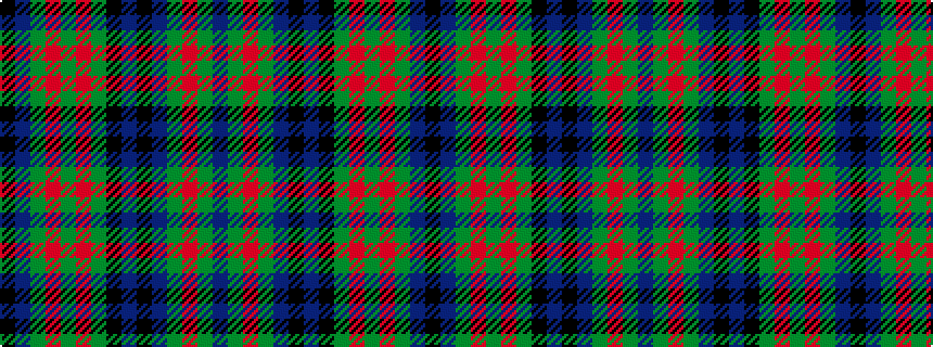 idealised woven sample of pattern BGRGBKBKGRGRGBK