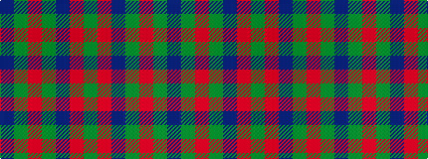 idealised woven sample of pattern BGRGBRG