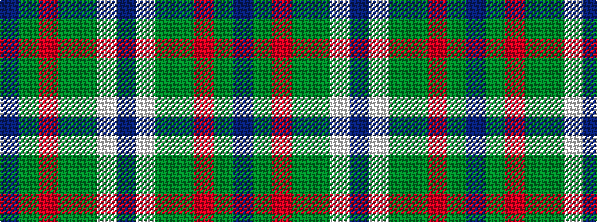 idealised woven sample of pattern BGRGGWB