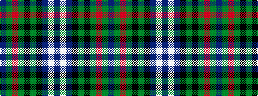 idealised woven sample of pattern BGRGKGKBWB