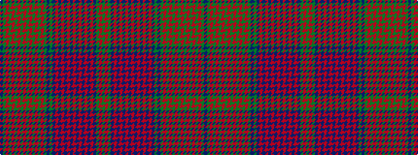 idealised woven sample of pattern BGRGRGRGRGRGRGRGBGBRBRBRBRBRBRBRBGRG