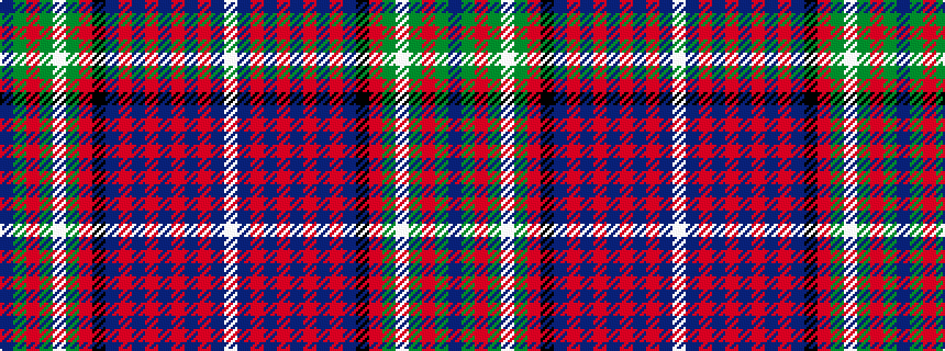idealised woven sample of pattern BGRGWGRKBRBRBRBRBW