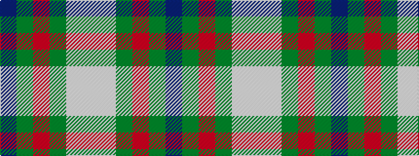 idealised woven sample of pattern BGRGWW