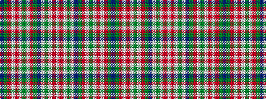 idealised woven sample of pattern BGRWRWGWRGBWGWRW