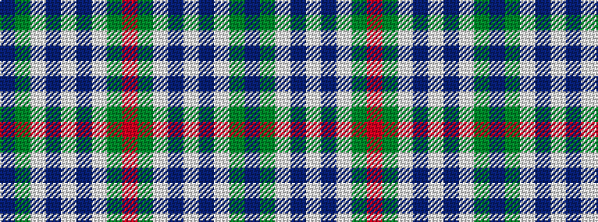 idealised woven sample of pattern BGWBWBWGR