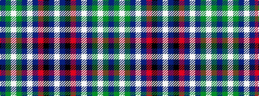 idealised woven sample of pattern BGWGBWBRKBW