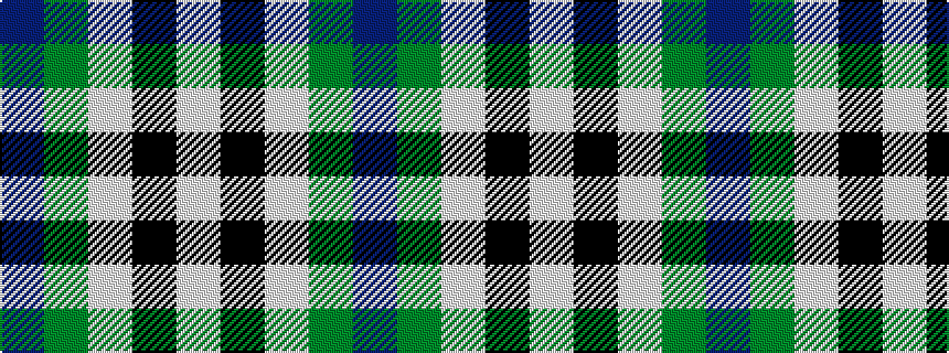 idealised woven sample of pattern BGWKW