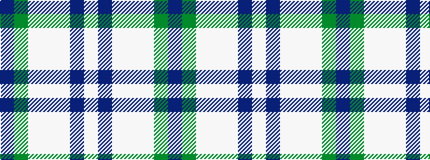 idealised woven sample of pattern BGWWWBW