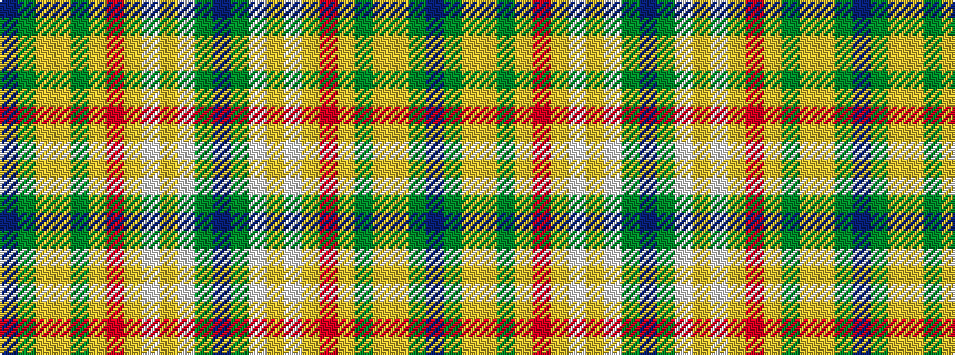 idealised woven sample of pattern BGWYWYRYGYYGB