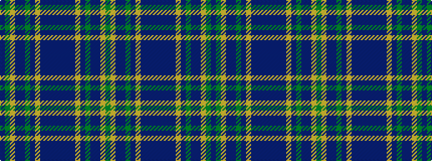 idealised woven sample of pattern BGYBBGBYBBBBBBBYBGBBYG
