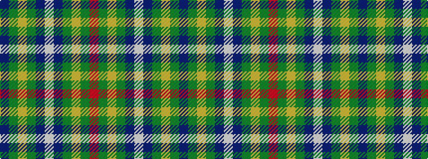 idealised woven sample of pattern BGYGBWBGYGR