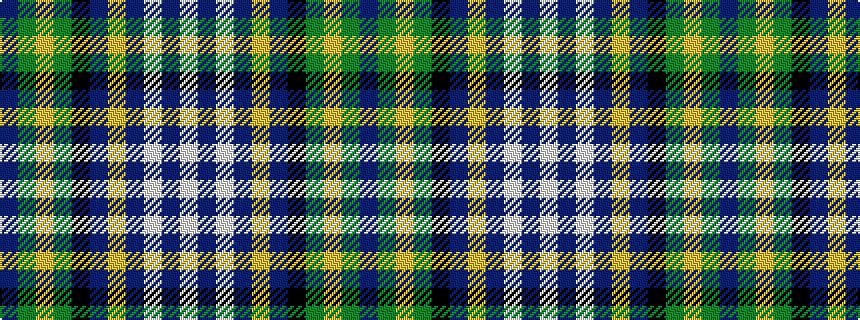 idealised woven sample of pattern BGYGKBYBWBW