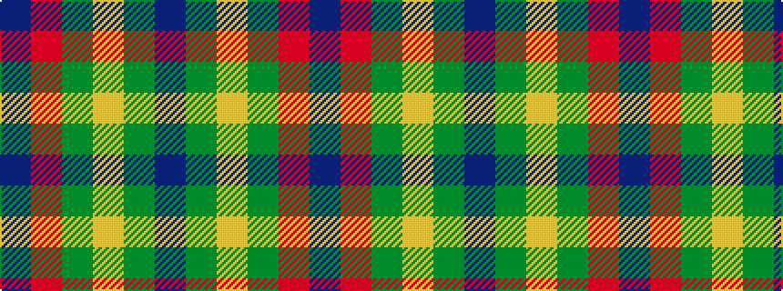 idealised woven sample of pattern BGYGRB