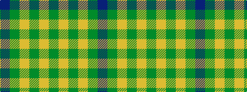 idealised woven sample of pattern BGYGYG