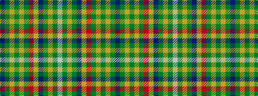 idealised woven sample of pattern BGYGYGRYBGYGW