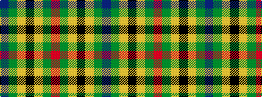 idealised woven sample of pattern BGYKYGR