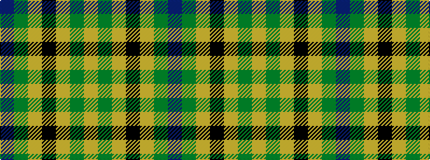 idealised woven sample of pattern BGYKYGY