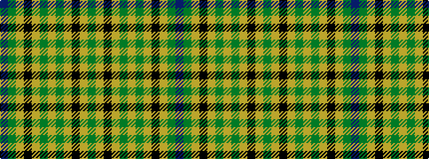 idealised woven sample of pattern BGYKYGYGYKYG