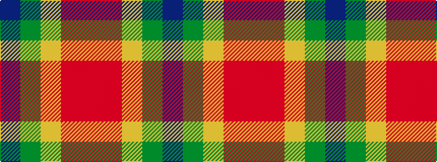 idealised woven sample of pattern BGYRR