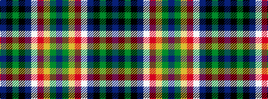 idealised woven sample of pattern BGYRWBKGKB