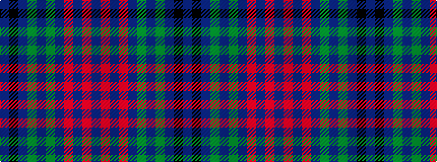 idealised woven sample of pattern BKBGBGBRBRB