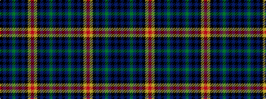idealised woven sample of pattern BKBGBKBKYRYKBKBGBKBK