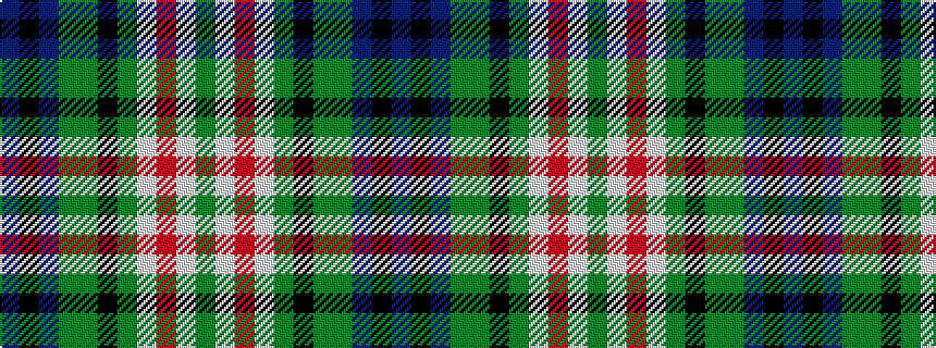 idealised woven sample of pattern BKBGGKGWRWG
