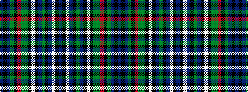 idealised woven sample of pattern BKBGKRGGKWKBGKBWKB