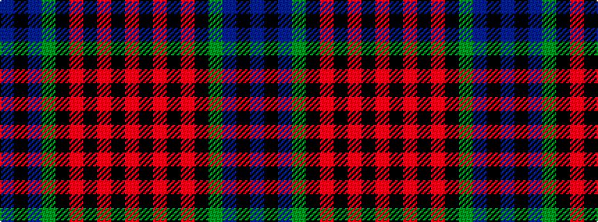 idealised woven sample of pattern BKBGKRKRKR