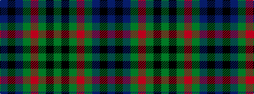 idealised woven sample of pattern BKBGRGKG