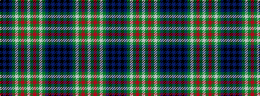 idealised woven sample of pattern BKBKBGWGRGWGRGWGBKBK