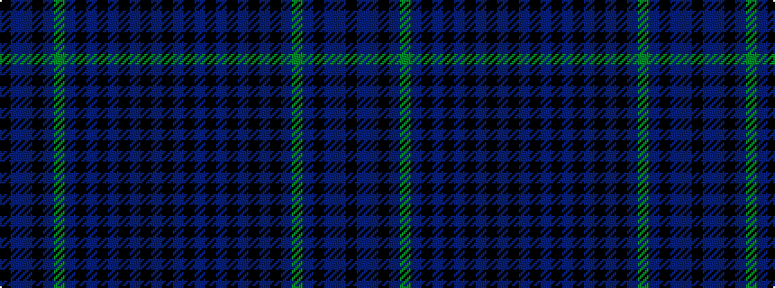 idealised woven sample of pattern BKBKBKBKBKBGBKBBK