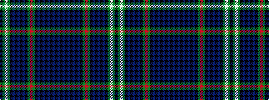 idealised woven sample of pattern BKBKBKBKBKGRGKBKBKBKGWGK