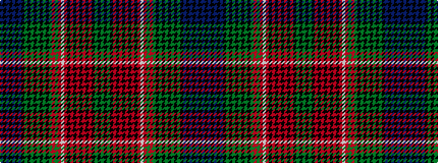 idealised woven sample of pattern BKBKBKBKGKGKGKGKGRGRWRKRKRKRKRKGKG