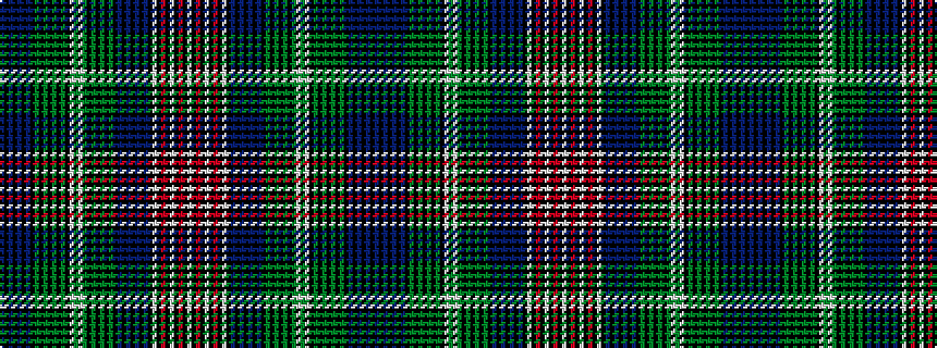 idealised woven sample of pattern BKBKBKBKGKGKGKGKWGWGKGKGKGKBKBKBKBKWKRKWKRKW