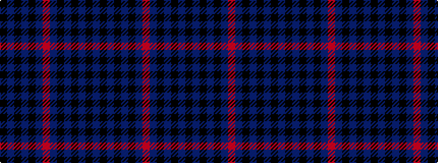 idealised woven sample of pattern BKBKBKBRBKBKBK