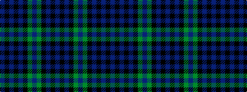 idealised woven sample of pattern BKBKBKGBGKBKB