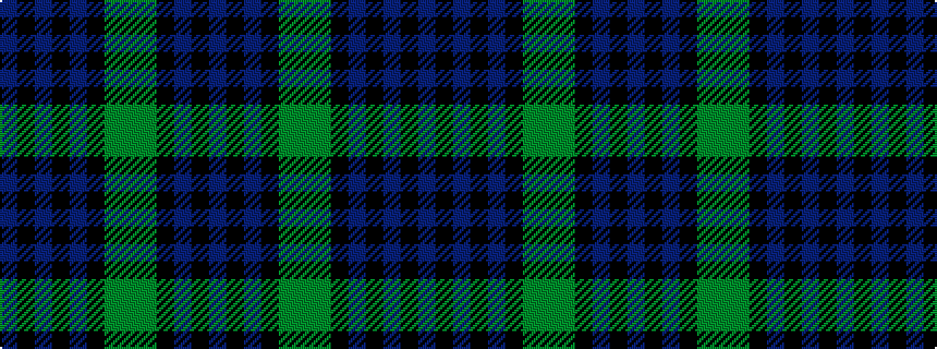 idealised woven sample of pattern BKBKBKGGGKBKB