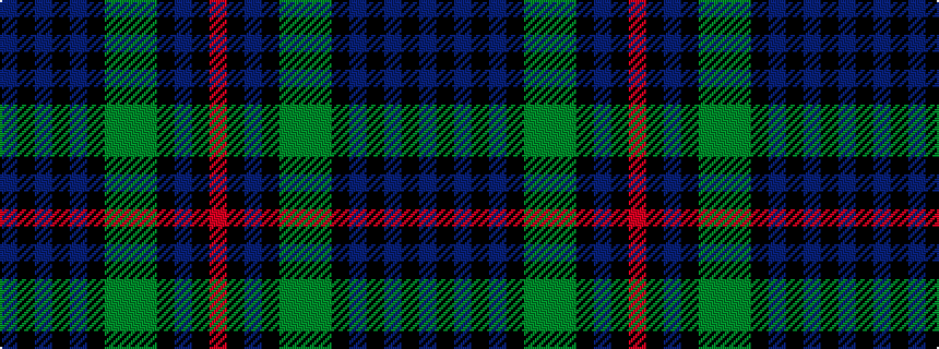 idealised woven sample of pattern BKBKBKGGGKBKR