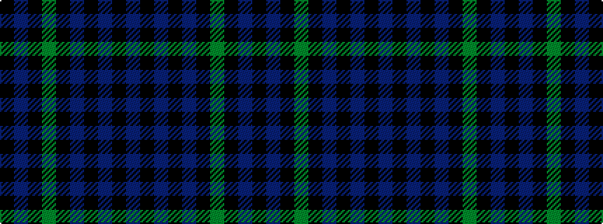 idealised woven sample of pattern BKBKBKGKBK