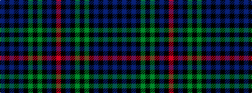 idealised woven sample of pattern BKBKBKGKGKBKR