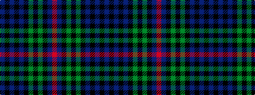 idealised woven sample of pattern BKBKBKGKGKBR
