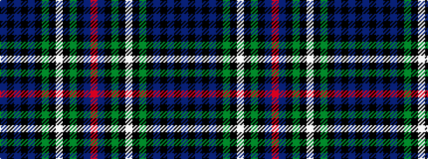 idealised woven sample of pattern BKBKBKGKWKGKBR