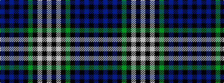 idealised woven sample of pattern BKBKBKGKWKW