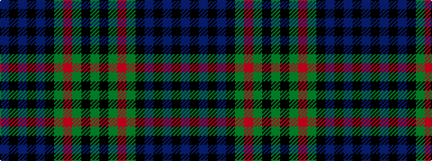idealised woven sample of pattern BKBKBKGRGKG