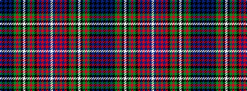 idealised woven sample of pattern BKBKBKGRGKWKGRGKRBRBRBW
